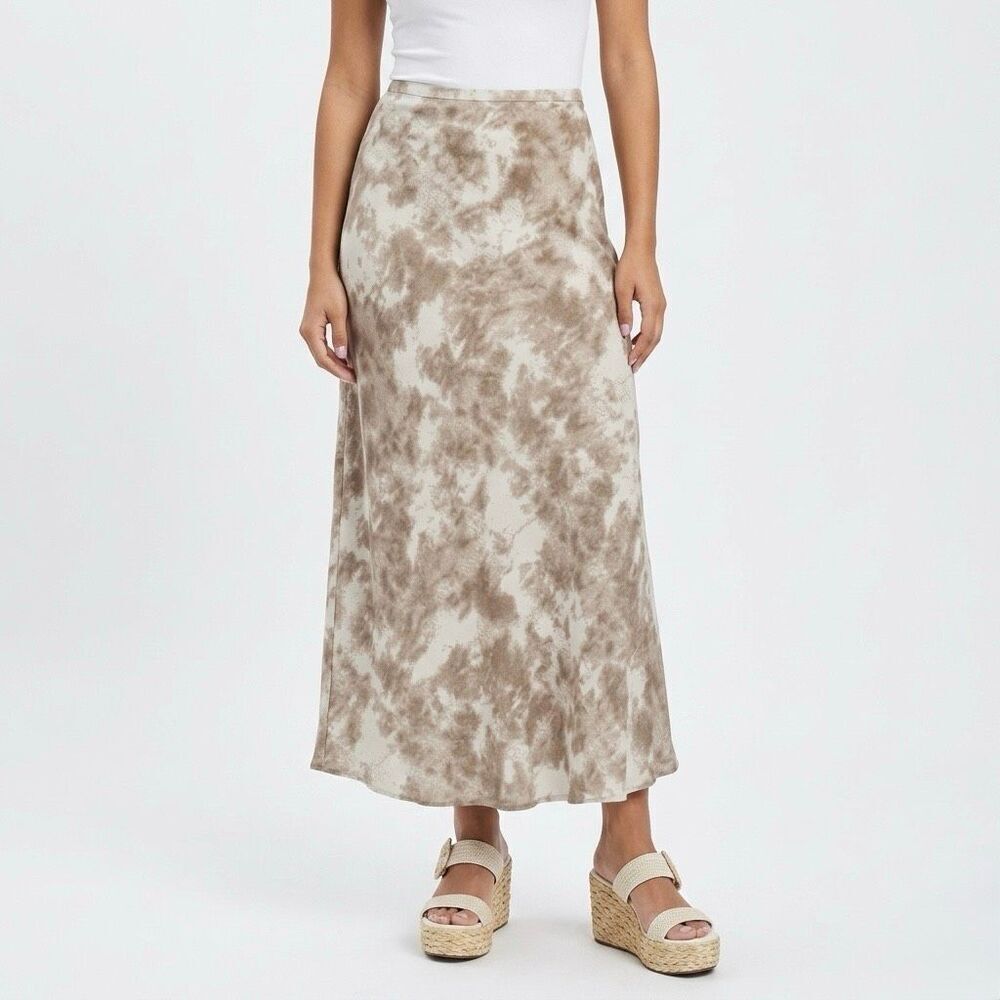 NWT Paper Heart Brown Tie Dye Slip Maxi Skirt Boho Grunge Fairycore Aesthetic 8